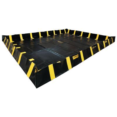 Justrite QuickBerm Spill Containment Berms, Black, 1435 gal, 16 ft x 12 ft, 28546