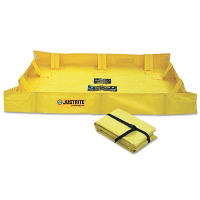 Justrite QuickBerm Lite Spill Containment Berms, Yellow, 79 gal, 48 in x 48 in, 28556