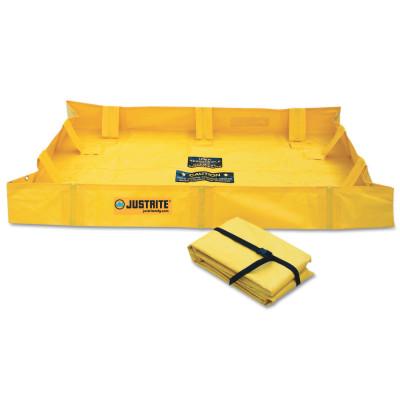 Justrite QuickBerm Lite Spill Containment Berms, Yellow, 119 gal, 6 ft x 4 ft, 28558