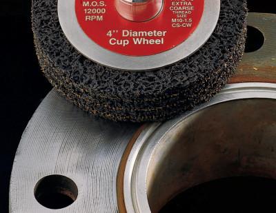 3M™ Scotch-Brite Clean and Strip Cup Wheels, 4 in, Extra Coarse, Silicon Carbide, 048011-04153