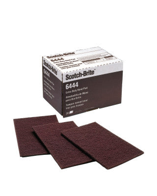 3M™ Scotch-Brite™ Hand Pads, 6444 Series, Fine, Aluminum Oxide, Brown, 20/PK, 048011-16553