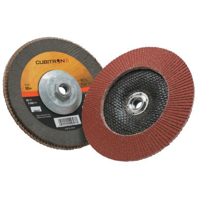 3M™ Cubitron II Flap Disc 967A, 7 in, 60 Grit, 5/8-11 Arbor, 8,600 rpm, Type 29, 051141-55627
