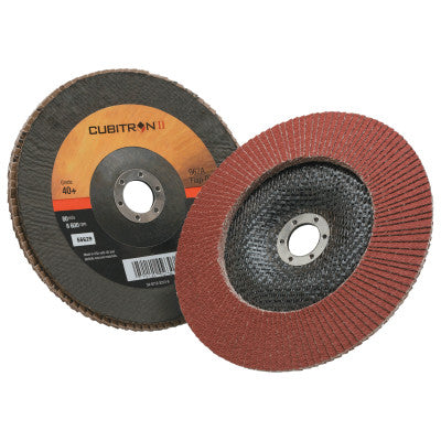 3M™ Cubitron II Flap Disc 967A, 7 in, 40 Grit, 7/8 in Arbor, 8,600 rpm, Type 29, 051141-55629