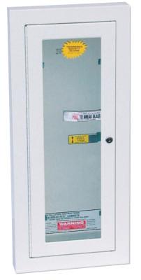 Kidde Extinguisher Cabinets, Semi-Recessed w/Keyed Lock, Galvanized Steel, Tan, 5 lb, 468046