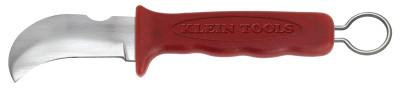 Klein Tools Lineman's Skinning Knives, 3" Steel Blade, Plastic, Black w/Stainless Ring, 1570-3