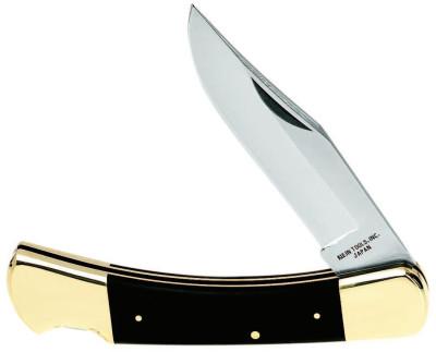 Klein Tools Sportsman Knives, 4 7/8 in, Stainless Steel Blade, Wood, Black/Tan, 44037