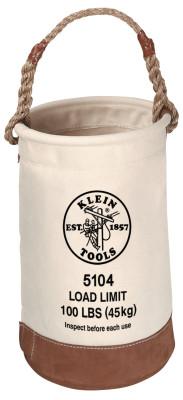 Klein Tools Leather-Bottom Bucket, 1 Compartment, 17 in H x 12 in W, 5104