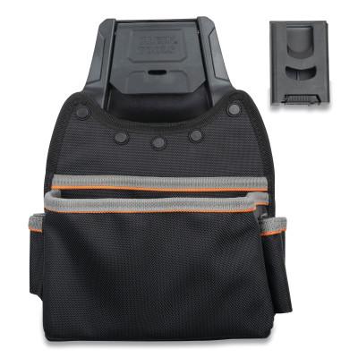 Klein Tools Tradesman Proƒ?› Modular Tool Pouches with Belt Clip, 7 Pockets, Used w/Small Parts, 1680d Ballistic Weave, 55913