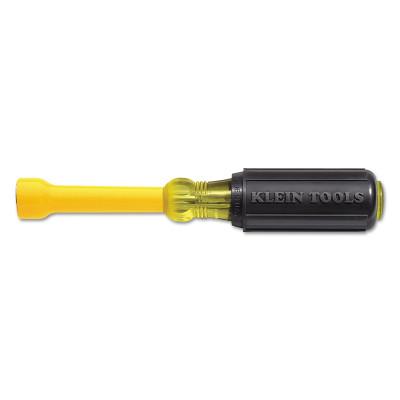 Klein Tools Hollow Shaft Cushion-Grip Nut Drivers, Plastic Coated Shaft, 3/8 in, 6 3/4 in L, 640-3/8