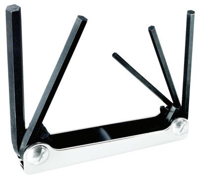 Klein Tools Metric Hex-Key Fold-Ups, 5 per fold-up, Hex Tip, Metric, 70580