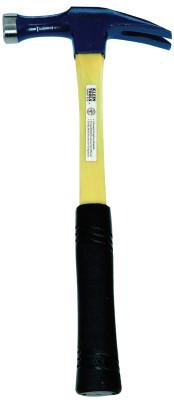 Klein Tools Electrician's Straight Claw Hammer, Forged Steel, Fiberglass Handle, 15 in, 2 lb, 807-18