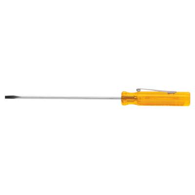 Klein Tools Vaco Pocket-Clip Slotted Cabinet Tip Screwdrivers, 1/8 in, 4 7/16 in Overall L, A131-2