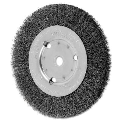 Advance Brush Narrow Face Crimped Wire Wheel Brush, 6 D x 5/8 W, .01 Carbon Steel, 8,000 rpm, 80040