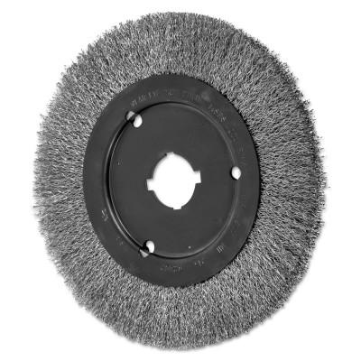Advance Brush Narrow Face Crimped Wire Brush, 8 D x 3/4 W, .012 Stainless Steel, 6,000 rpm, 80497