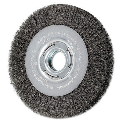 Advance Brush Medium Crimped Wire Wheel Brush, 7 D x 31/32 W, .012 Carbon Steel, 6,000 rpm, 81121