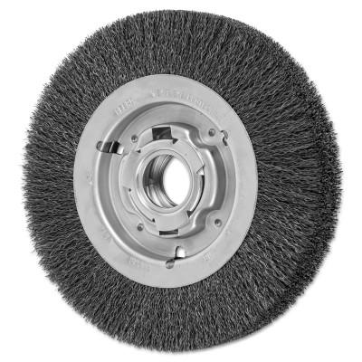 Advance Brush Wide Face Crimped Wire Wheel Brush, 8 D x 1 5/8 W, .014 Carbon Wire, 4,500 rpm, 81248