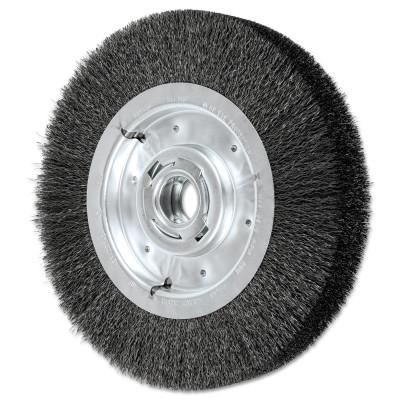 Advance Brush Wide Face Crimped Wire Wheel Brush, 10 D x 2 1/8 W, .012 Carbon Steel, 3,600 rpm, 81253