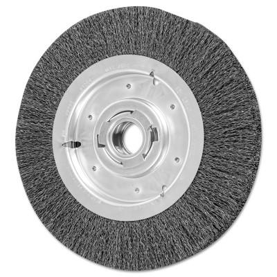 Advance Brush Wide Face Crimped Wire Wheel Brush, 10 D x 2 1/8 W, .014 Carbon Steel, 3,600 rpm, 81254