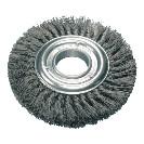Advance Brush Standard Twist Double Row Knot Wheel, 10 D x 1 1/4 W, .012 Steel, 4,800 rpm, 82038
