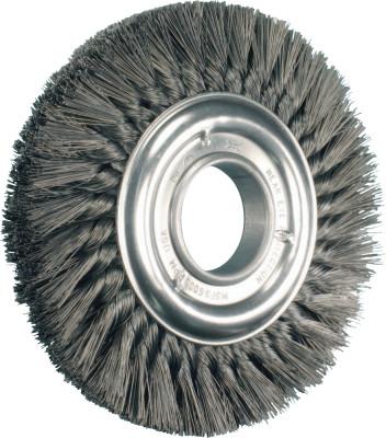 Advance Brush Standard Twist Knot Wheel, 8 in D, 0.023 Carbon Steel Wire, 6,000 rpm, 82037