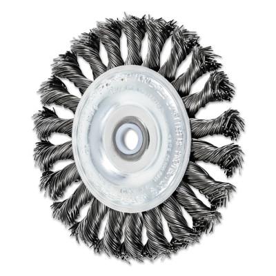 Advance Brush Full Cable Twist Single Row Wheel, 4 D x 3/8 W, .02 in Carbon Steel, 20,000 rpm, 82101