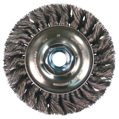 Advance Brush Standard Twist Knot Wheel, 4 in D x 5/8 in W, 0.014  Carbon Steel, 20,000 rpm, 82153P