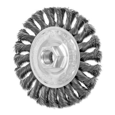 Advance Brush Full Cable Twist Knot Wheel, 4 in D x 3/8 in W, .014 in Steel Wire, 20,000 rpm, 82165