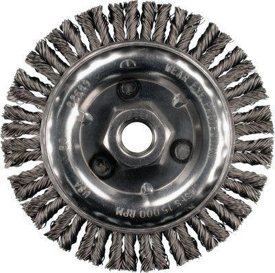Advance Brush COMBITWIST® Stringer Bead Knot Wheel, 4 1/2 in D, .02 in Carbon Steel Wire, 82392