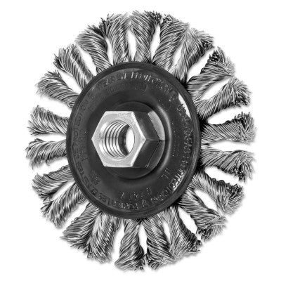 Advance Brush COMBITWIST® Cable Wheel, 4 in D x 3/8 in W, .014 in Stainless Steel, 20,000 rpm, 82416