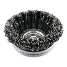 Advance Brush COMBITWIST Double Row Cup Brush, 6 in Dia., 5/8-11 Arbor, .023 in Steel Wire, 82557