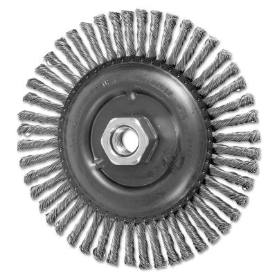 Advance Brush COMBITWIST® Stringer Wheel, 6 in D x 3/16 in W, Stainless Steel Wire, 48 Knots, 82763