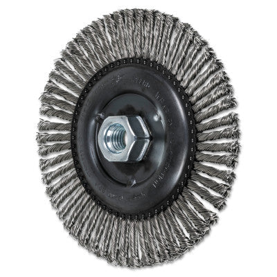 Advance Brush COMBITWIST® Stringer Wheel, 6 in D x 3/16 in W, Stainless Steel Wire, 56 Knots, 82764