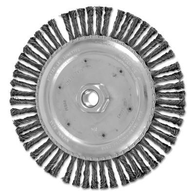 Advance Brush COMBITWIST® Stringer Wheel, 6 7/8 in D x 3/16 in W, Carbon Steel Wire, 72 Knots, 82701