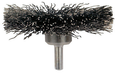 Advance Brush Mounted Crimped Wheel Brushes, Carbon Steel, 20,000 rpm, 3" x 0.014", 82900
