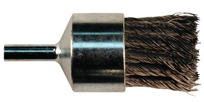 ORS Nasco Knot Wire End Brush, Carbon Steel, 3/4 in x 0.20 in, Stem Mounted, BW-208