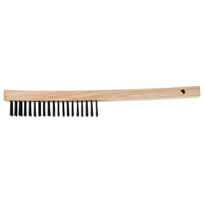 Advance Brush Economy Line Scratch Brushes, 13 3/4 in, 3 X 19, Carbon Steel, Curved, 85045