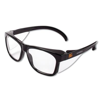 Kimberly-Clark Professional KLEENGUARD™ MAVERICK™ Safety Glasses, Clear Anti-Fog/Scratch Lens, Black Frame, 49309