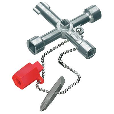 Knipex Control Cabinet Key, Silver, 001103