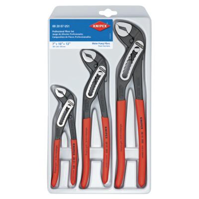 Knipex 3-Piece Alligator Pliers Sets, 7 1/4 in, 10 in, 12 in, 002007US1