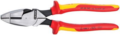 Knipex New England Linesman Pliers, 9 1/2 in Length, Insulated Handle, 0908240SBA