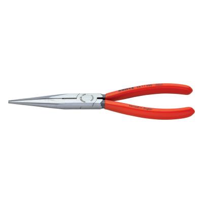 Knipex Long Nose Pliers with Cutters, Straight, Tool Steel, 8 in, 2611200