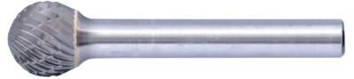 Pferd Carbide Ball Shaped Bur Bit, 1/2"Dia. x 7/16"L Cut, 3R Double Cut, 22244