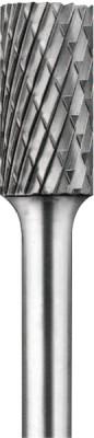 Pferd Carbide Cylindrical/Plain Bur Bit, 1/2"Dia. x 1"L Cut, 1/4" Shank, Alt. Diamond, 24102