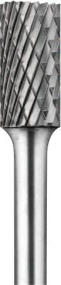 Pferd Carbide Cylindrical/End Cut Bur Bit, 1/2"Dia. x 1"L Cut, 1/4" Shank, Alt Diamond, 24282