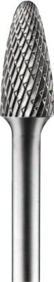 Pferd Carbide Tree/Radius Shape Bur Bit, 3/8"Dia.x3/4"L Cut, 1/4" Shank, Alt. Diamond, 24702