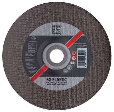 Pferd Depressed Center Cut-Off Wheel, 6 in Dia, 1/8 in Thick, 7/8 Arbor, 24 Grit, Alum, 63107