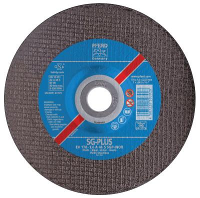 Pferd SGP-INOX Depressed Center Cut-Off Wheel, 5 in Dia, 3/32 in Thick, 46 Grit, 63233