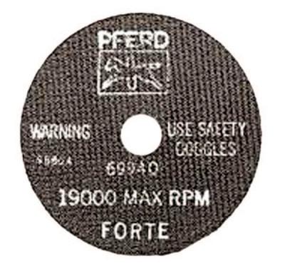 Pferd A-PSF Thin Cut-Off Wheel, Type 1, 4 in Dia, .04 in Thick, 60 Grit Alum. Oxide, 69940