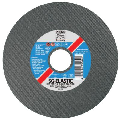 Pferd A-SG INOX Thin Cut-Off Wheel, Type 1, 5 in Dia, .04 in Thick, 60 Grit Aluminum, 69953