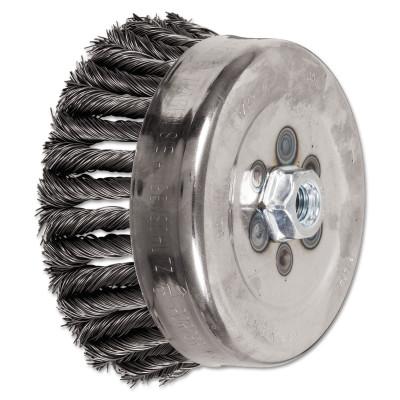 Advance Brush COMBITWIST Knot Wire Cup Brush, 6 in Dia., 5/8-11 Arbor, .023 Carbon Steel Wire, 82725